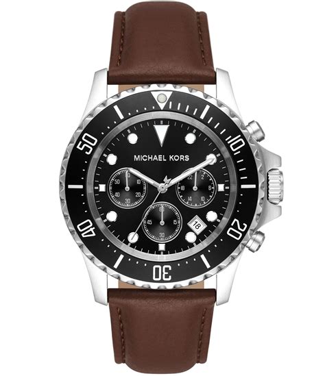 michael kors submariner watch|Michael Kors leather watch.